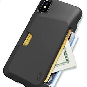 Silk iPhone 10/10S X/XS black wallet case